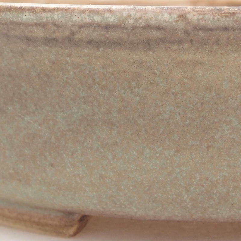 Bonsaischale aus Keramik 12,5 x 12 x 3,5 cm, grün