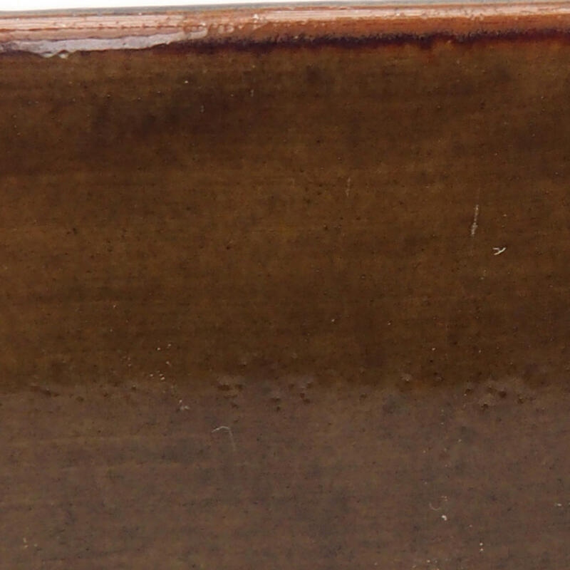 Bonsaischale aus Keramik 12,5 x 9,5 x 3 cm, braun