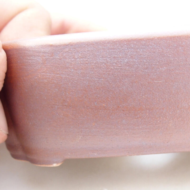Bonsaischale aus Keramik 12,5 x 9,5 x 4,5 cm, braun