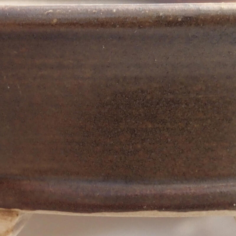 Bonsaischale aus Keramik 12 x 10,5 x 3,5 cm, braun