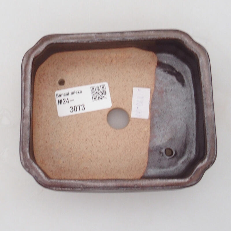 Bonsaischale aus Keramik 12 x 10 x 3,5 cm, braun