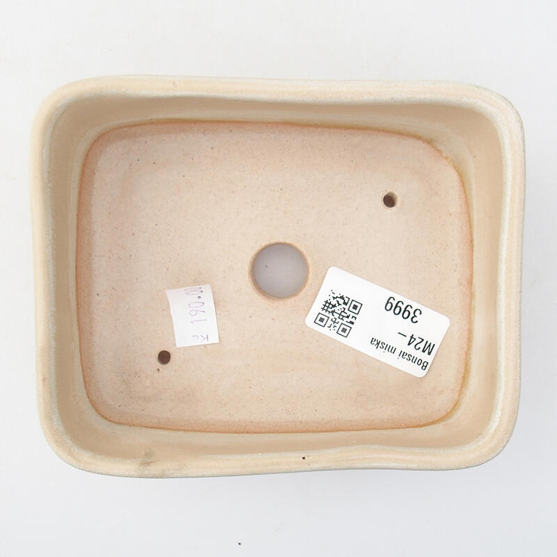 Bonsaischale aus Keramik 12 x 10 x 4 cm, Farbe beige