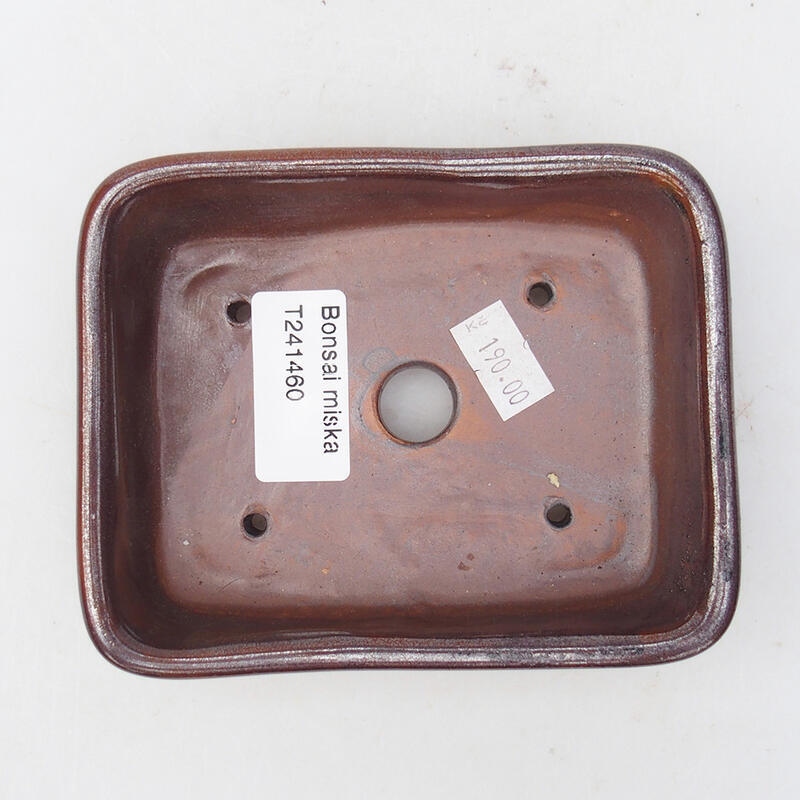 Bonsaischale aus Keramik 12 x 10 x 4 cm, braun