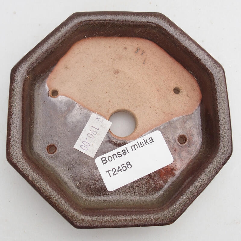 Bonsaischale aus Keramik 12 x 11,5 x 2 cm, braun