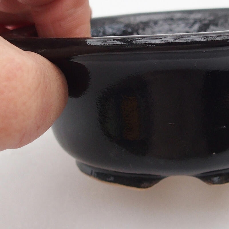 Bonsaischale aus Keramik 12 x 12 x 5 cm, Farbe rot