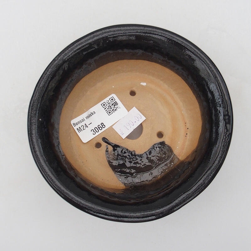 Bonsaischale aus Keramik 12 x 12 x 5 cm, Farbe rot