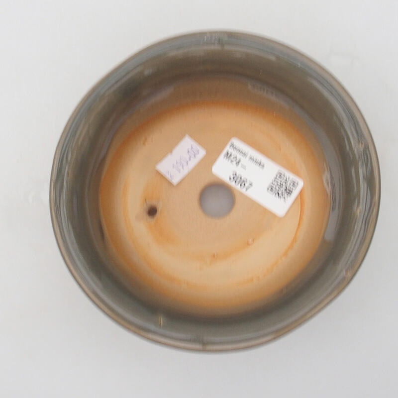 Bonsaischale aus Keramik 12 x 12 x 5 cm, grau