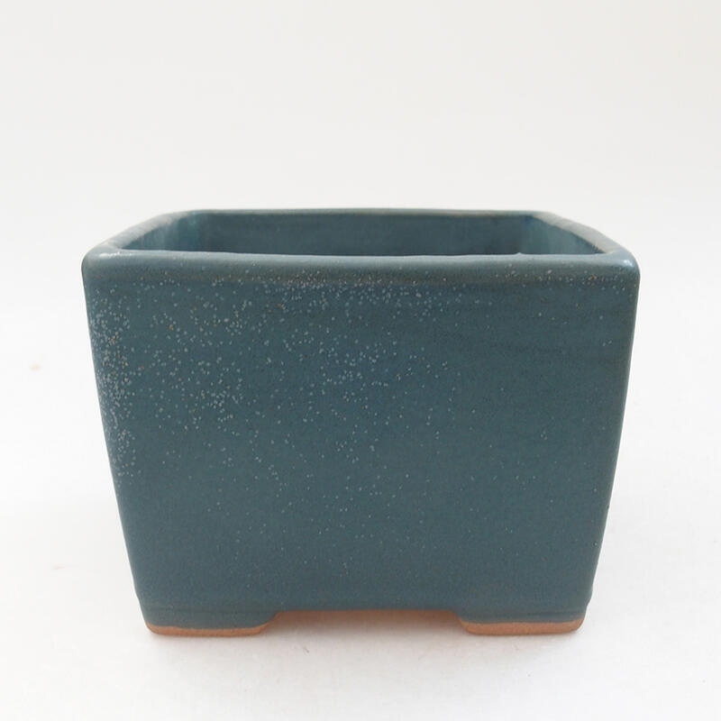 Bonsaischale aus Keramik 12 x 12 x 8,5 cm, Farbe blau