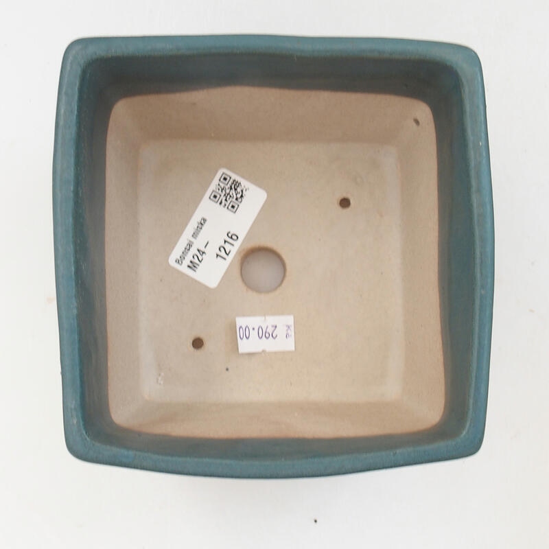 Bonsaischale aus Keramik 12 x 12 x 8,5 cm, Farbe blau