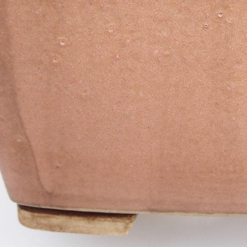 Bonsaischale aus Keramik 12 x 12 x 8 cm, rosa