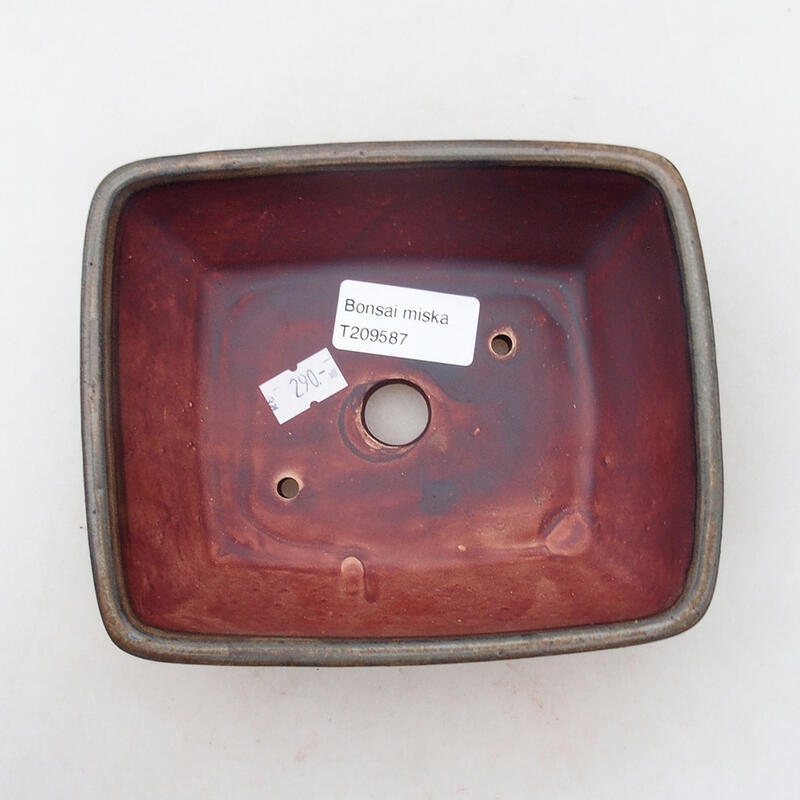 Bonsaischale aus Keramik 12 x 15 x 6 cm, braun