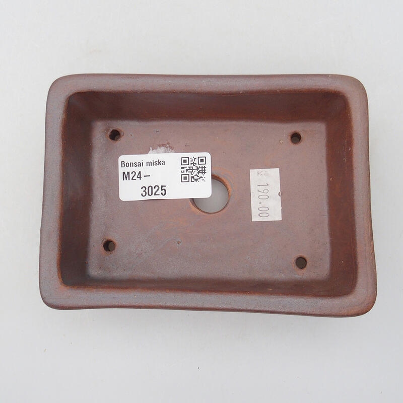 Bonsaischale aus Keramik 12 x 8,5 x 3,5 cm, metallfarben