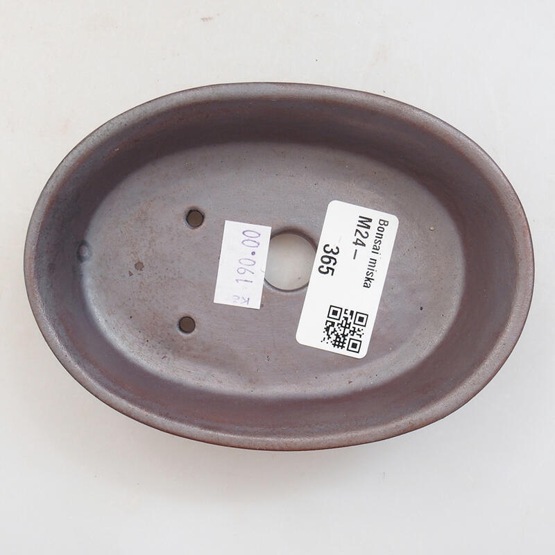 Bonsaischale aus Keramik 12 x 8,5 x 3 cm, metallfarben