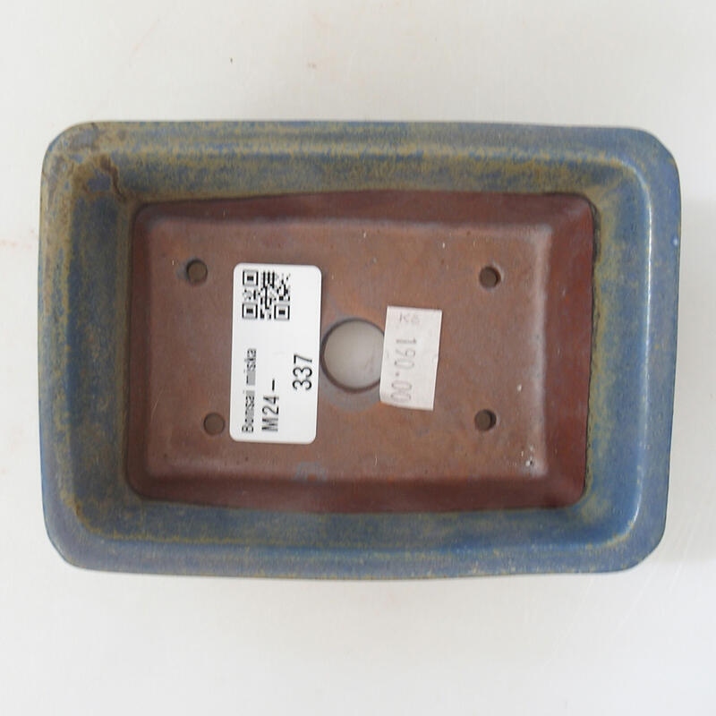 Bonsaischale aus Keramik 12 x 8,5 x 4,5 cm, Farbe blau