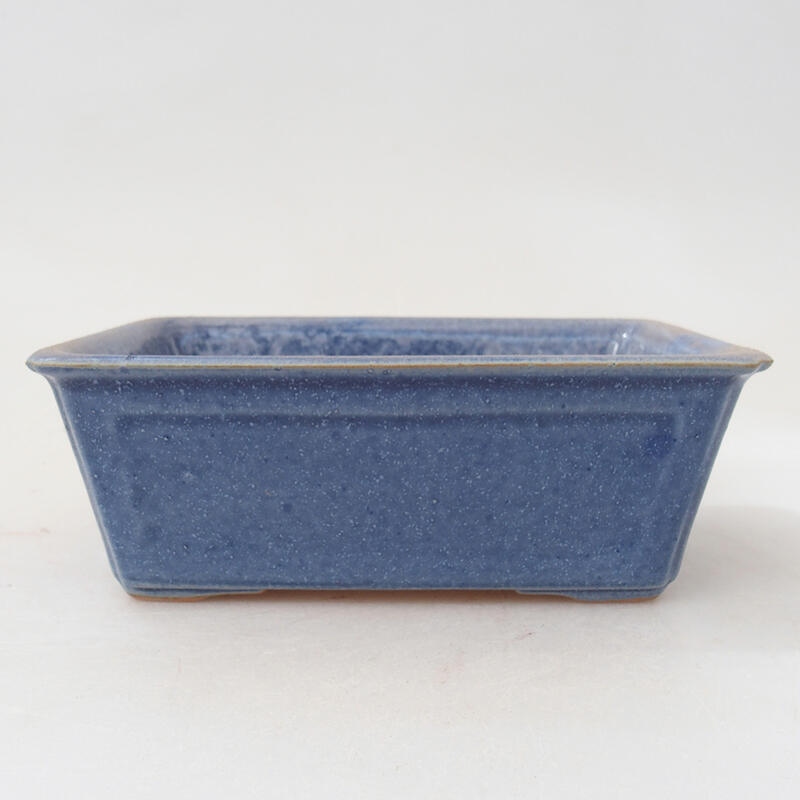 Bonsaischale aus Keramik 12 x 8,5 x 4,5 cm, Farbe blau
