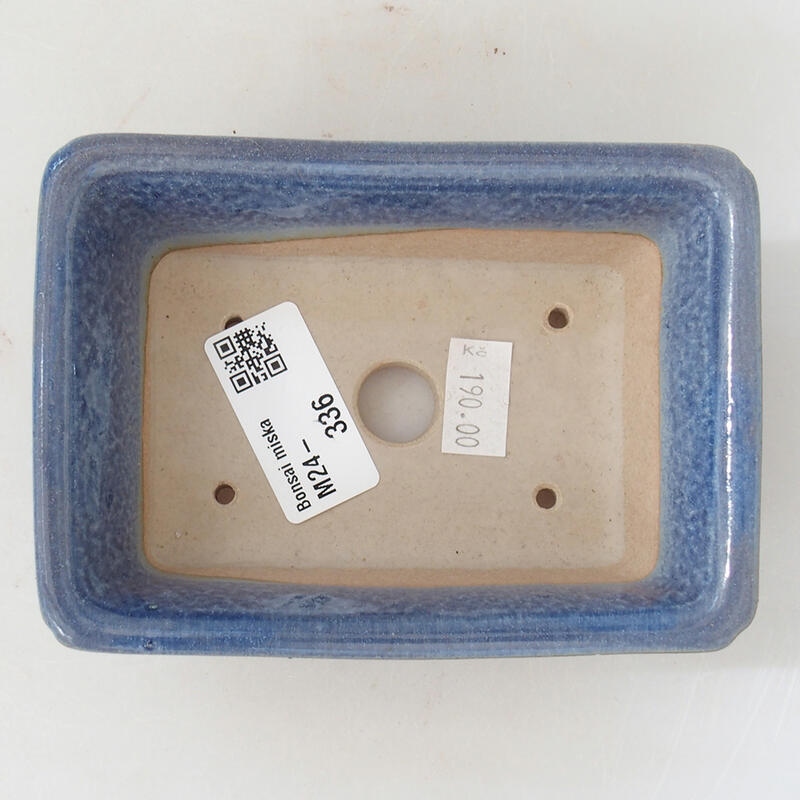Bonsaischale aus Keramik 12 x 8,5 x 4,5 cm, Farbe blau
