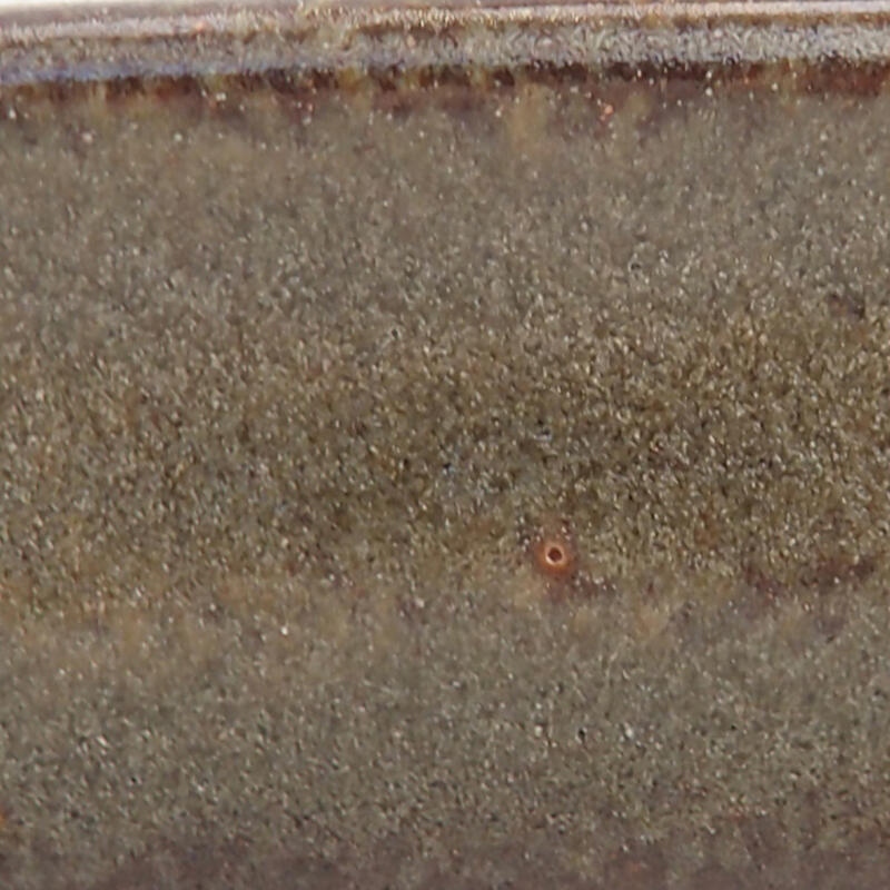 Bonsaischale aus Keramik 12 x 9,5 x 3 cm, braun