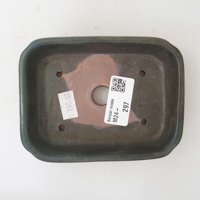 Bonsaischale aus Keramik 12 x 9 x 3 cm, grau