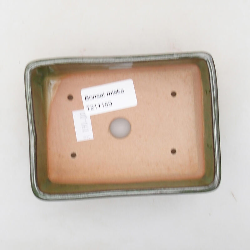 Bonsaischale aus Keramik 12 x 9 x 4 cm, grün