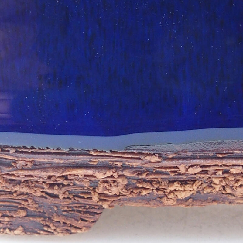 Bonsaischale aus Keramik 12 x 9 x 5 cm, Farbe blau