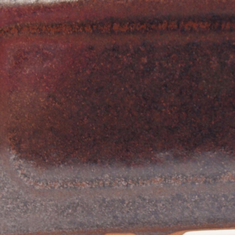 Bonsaischale aus Keramik 13,5 x 10,5 x 5 cm, braun