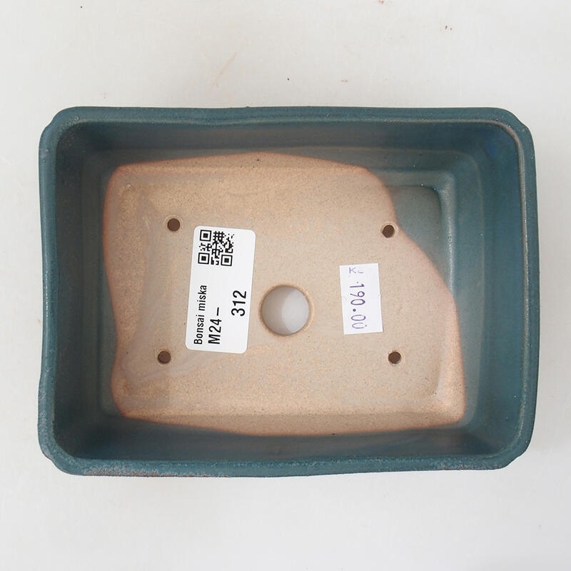 Bonsaischale aus Keramik 13,5 x 10,5 x 5 cm, Farbe blau