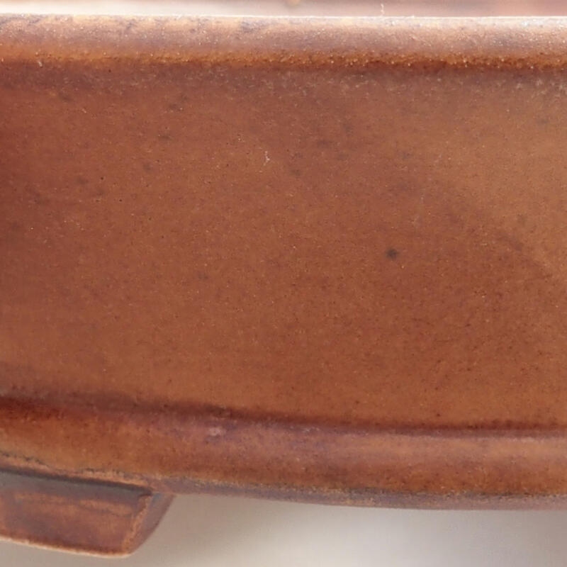 Bonsaischale aus Keramik 13,5 x 12 x 4 cm, braun