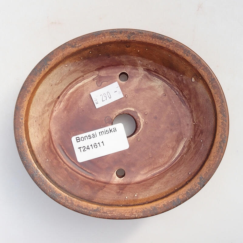 Bonsaischale aus Keramik 13,5 x 12 x 4 cm, braun