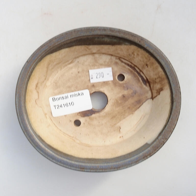Bonsaischale aus Keramik 13,5 x 12 x 4 cm, Farbe blau
