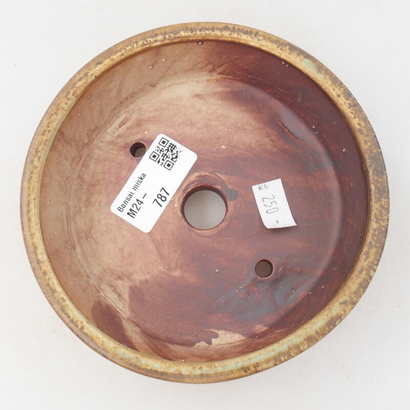 Bonsaischale aus Keramik 13,5 x 13,5 x 4 cm, braun