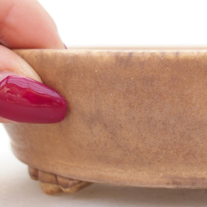 Bonsaischale aus Keramik 13,5 x 13,5 x 4 cm, rosa