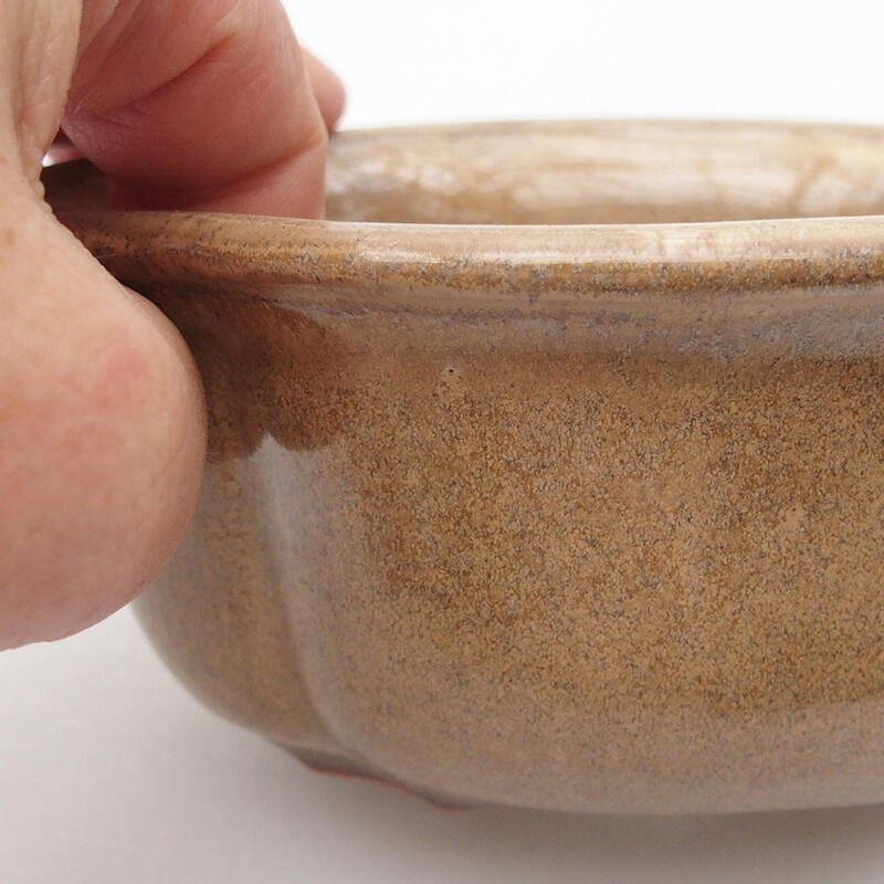 Bonsaischale aus Keramik 13 x 10,5 x 5,5 cm, braun