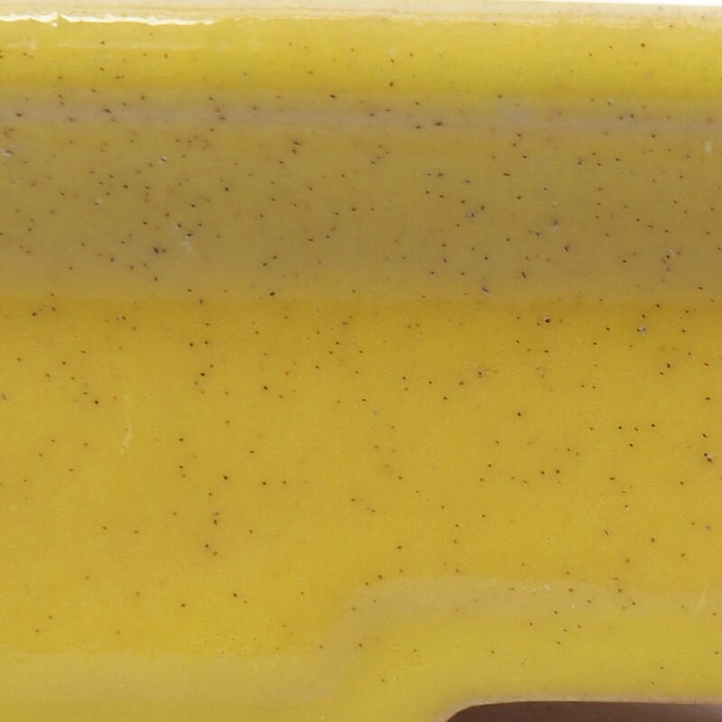 Bonsaischale aus Keramik 13 x 10 x 3,5 cm, gelb