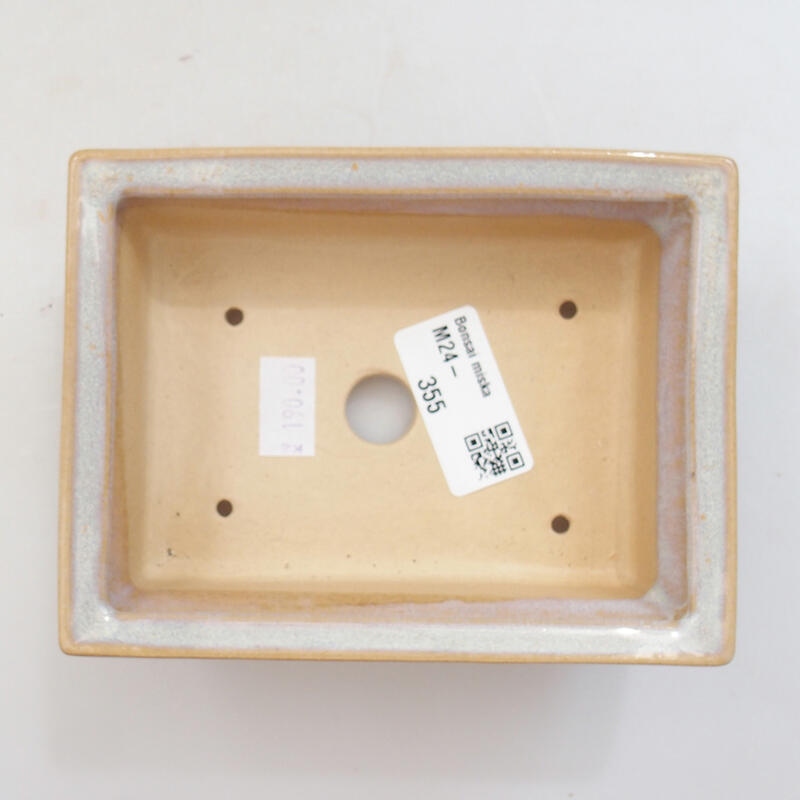 Bonsaischale aus Keramik 13 x 10 x 4 cm, grau