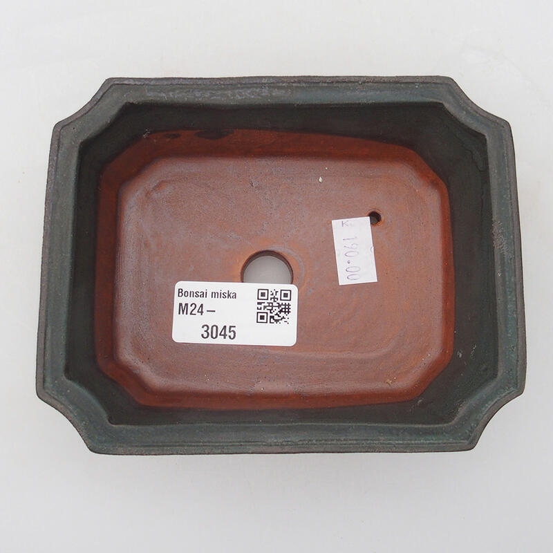 Bonsaischale aus Keramik 13 x 10 x 4 cm, grau