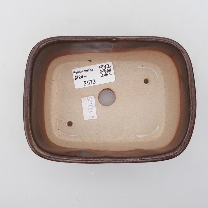 Bonsaischale aus Keramik 13 x 10 x 5,5 cm, braun