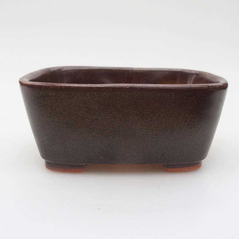 Bonsaischale aus Keramik 13 x 10 x 5,5 cm, braun