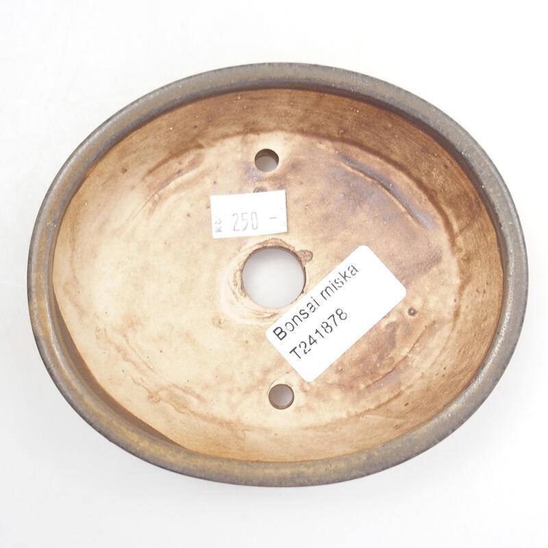 Bonsaischale aus Keramik 13 x 11 x 3,5 cm, braun