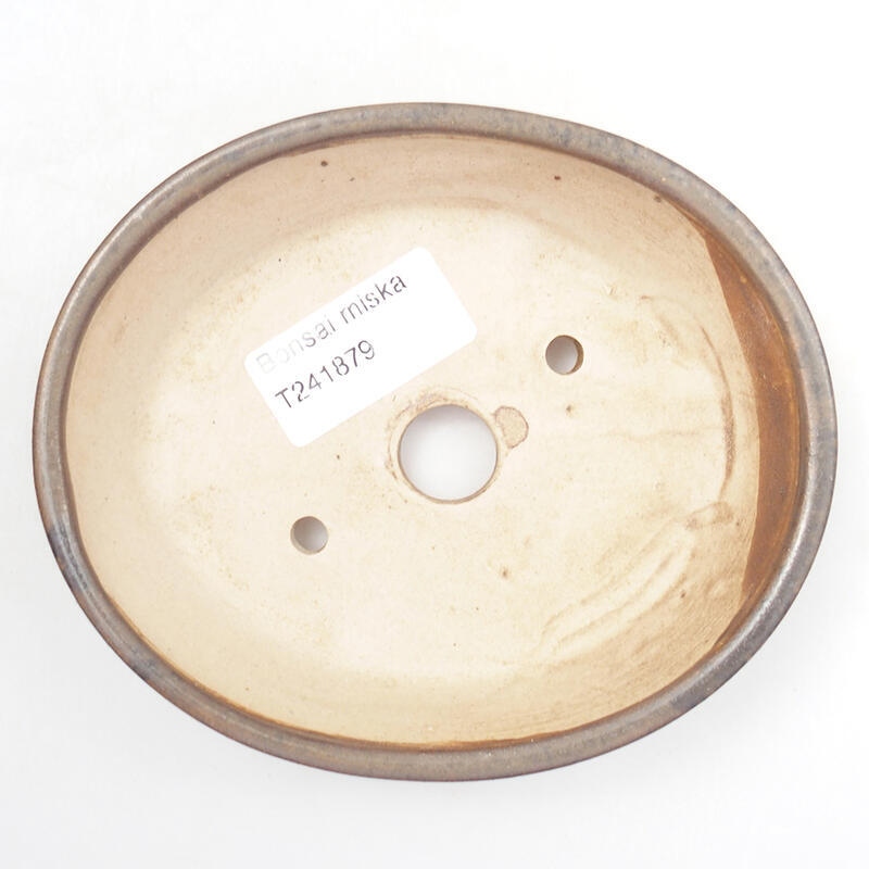 Bonsaischale aus Keramik 13 x 11 x 3,5 cm, braun