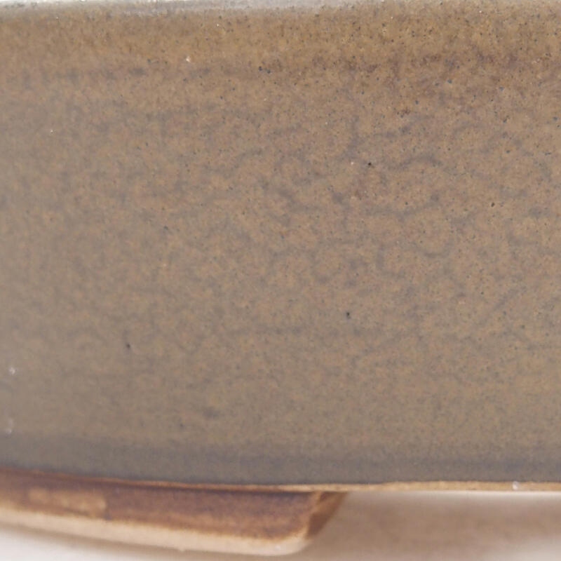 Bonsaischale aus Keramik 13 x 11 x 3,5 cm, braun