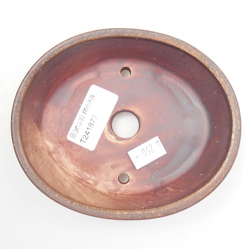 Bonsaischale aus Keramik 13 x 11 x 3,5 cm, braun