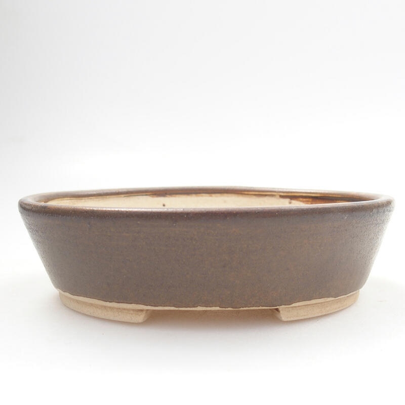 Bonsaischale aus Keramik 13 x 11 x 3,5 cm, braun