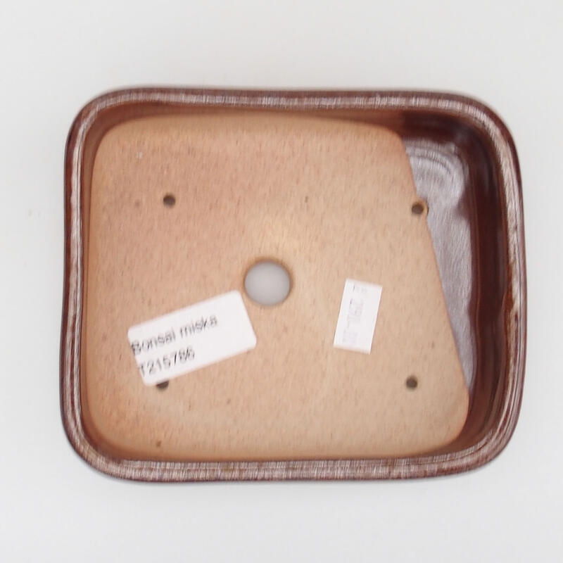 Bonsaischale aus Keramik 13 x 11 x 4 cm, braun