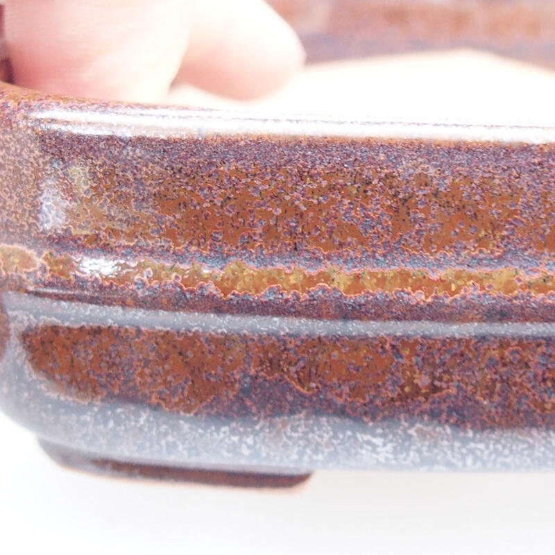 Bonsaischale aus Keramik 13 x 11 x 4 cm, braun