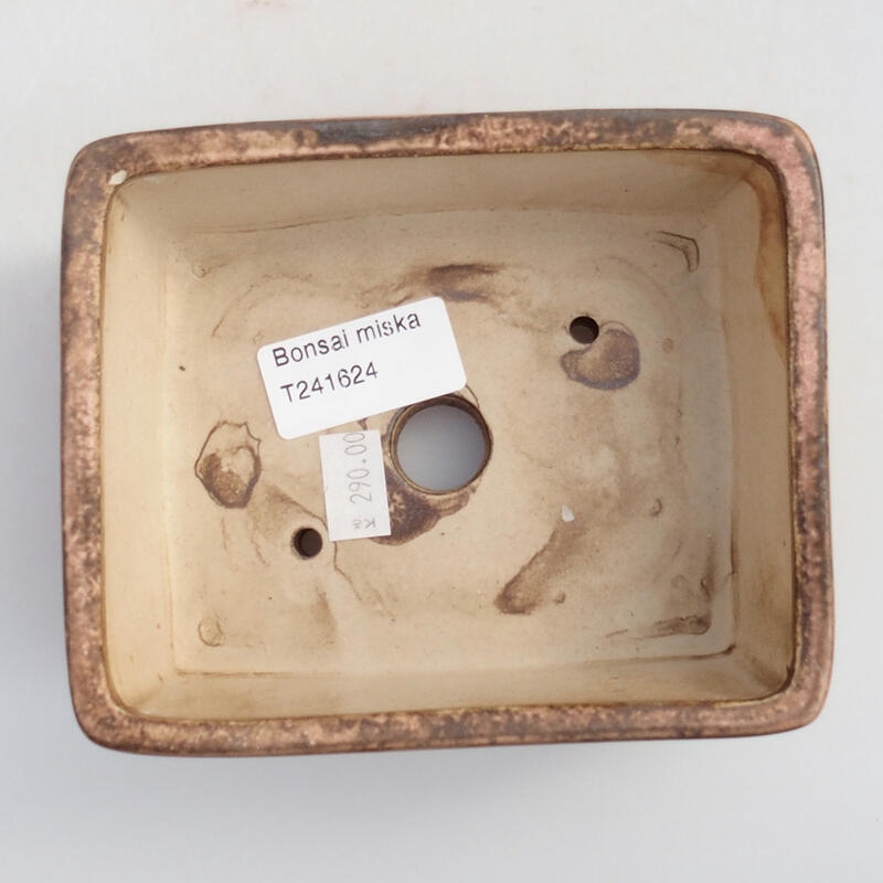 Bonsaischale aus Keramik 13 x 11 x 5 cm, rosa