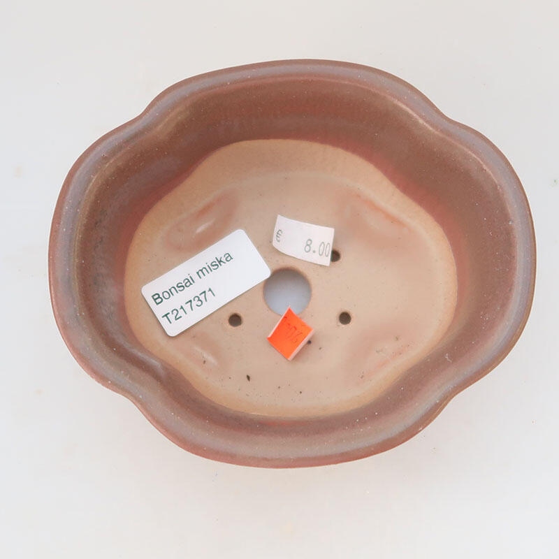 Bonsaischale aus Keramik 13 x 11 x 6 cm, metallfarben