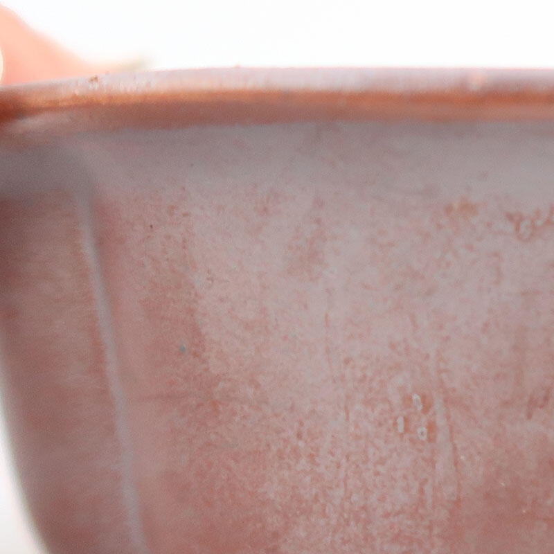 Bonsaischale aus Keramik 13 x 11 x 6 cm, metallfarben