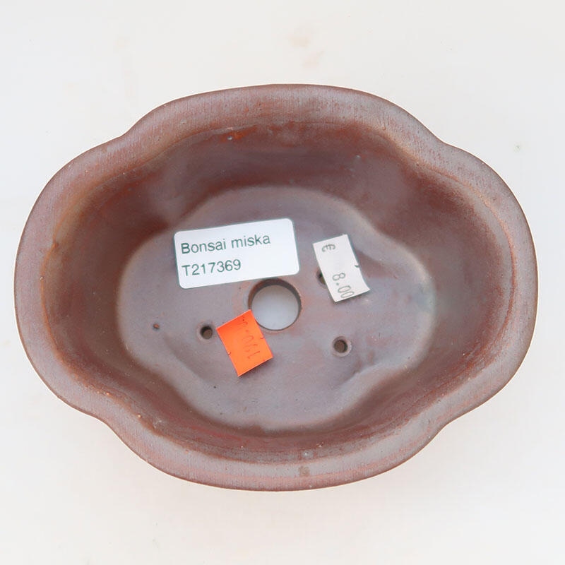Bonsaischale aus Keramik 13 x 11 x 6 cm, metallfarben