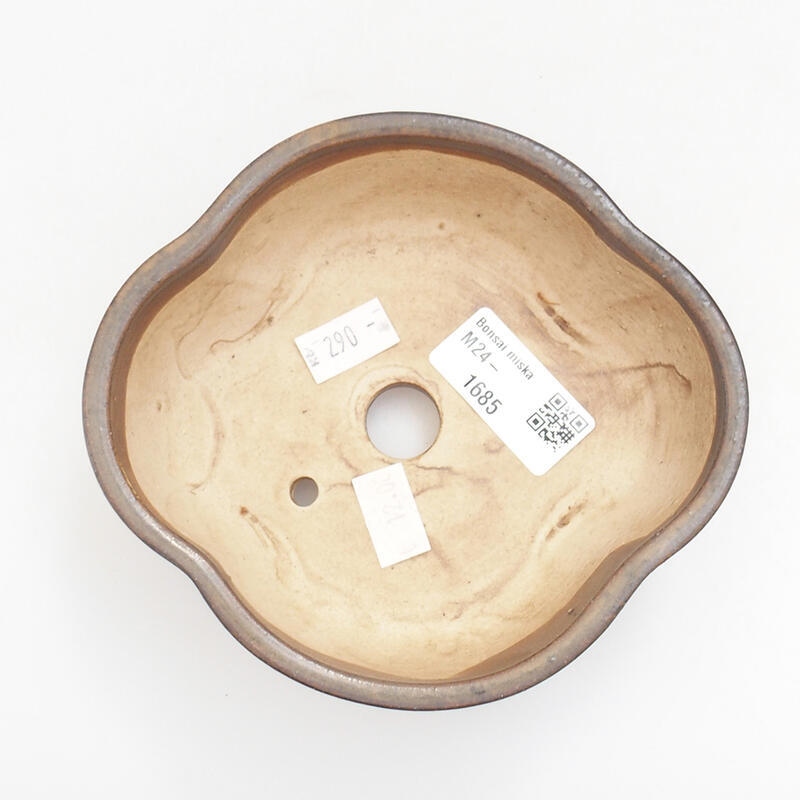 Bonsaischale aus Keramik 13 x 12 x 5 cm, braun