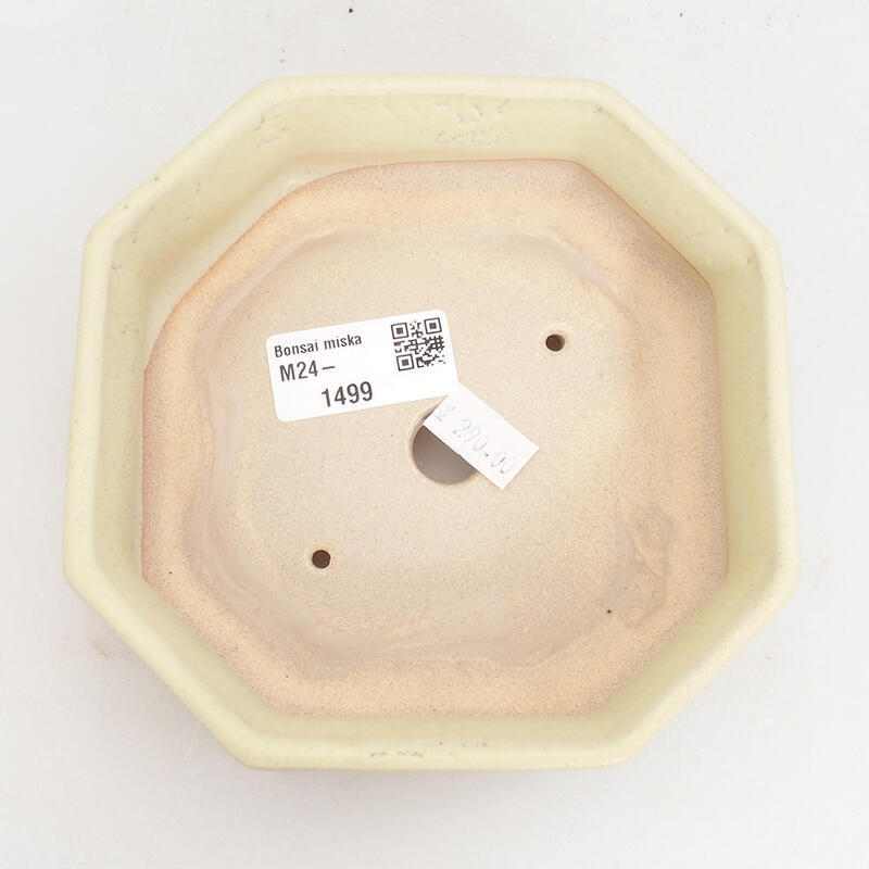 Bonsaischale aus Keramik 13 x 13 x 4,5 cm, gelb